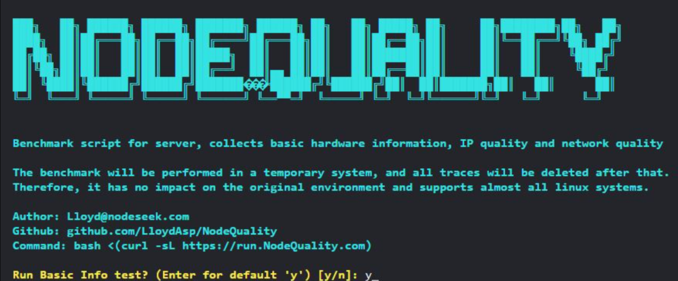 NodeQuality——VPS一键测试脚本